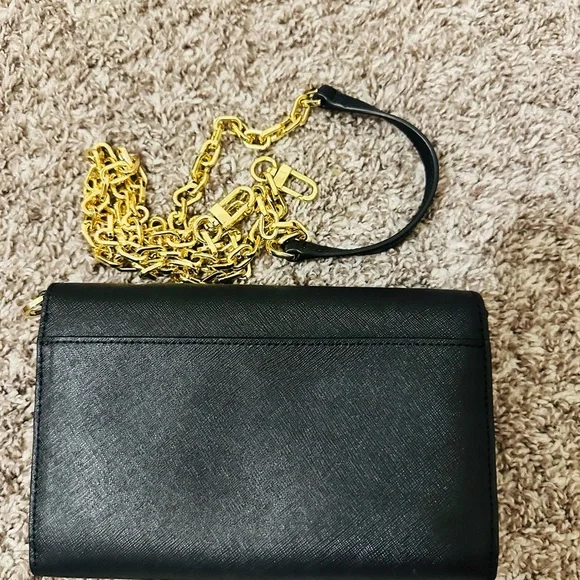 Tory Burch Black and Gold Crossbody Bag - Picture 5 of 9